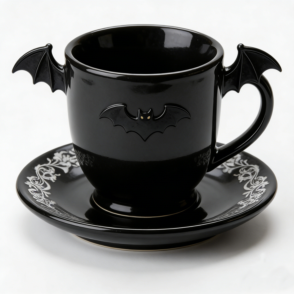 Black Bat Wing 3D Handle Cup
