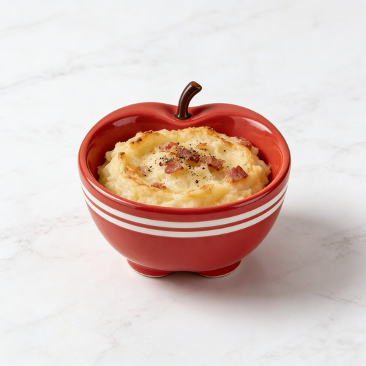 Red Apple Shaped Ceramic Bowl