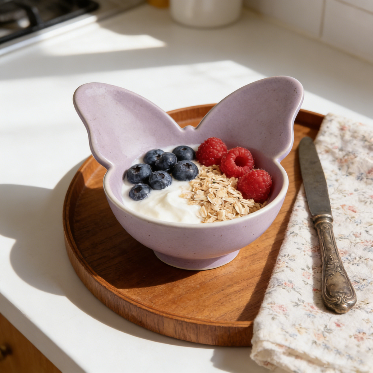 Lavender Butterfly Bowl