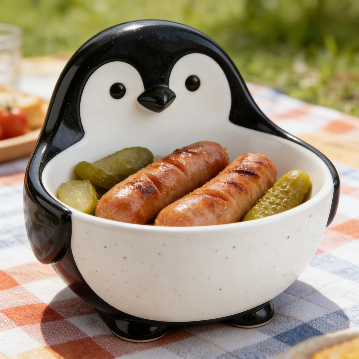 Cute Penguin Shaped Ceramic Bowl