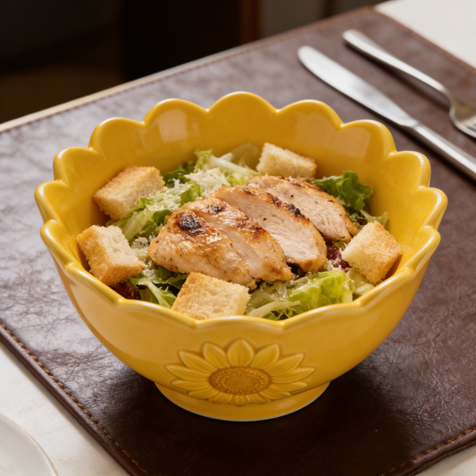 Yellow Sunflower Shaped Ceramic Bowl
