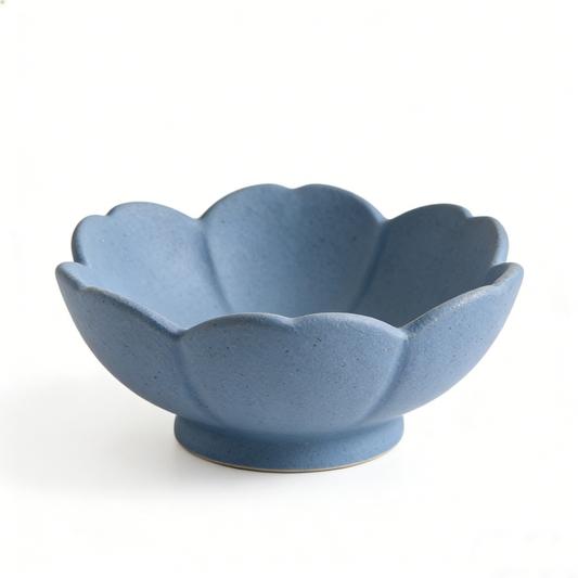 Matte Blue Lotus Bowl
