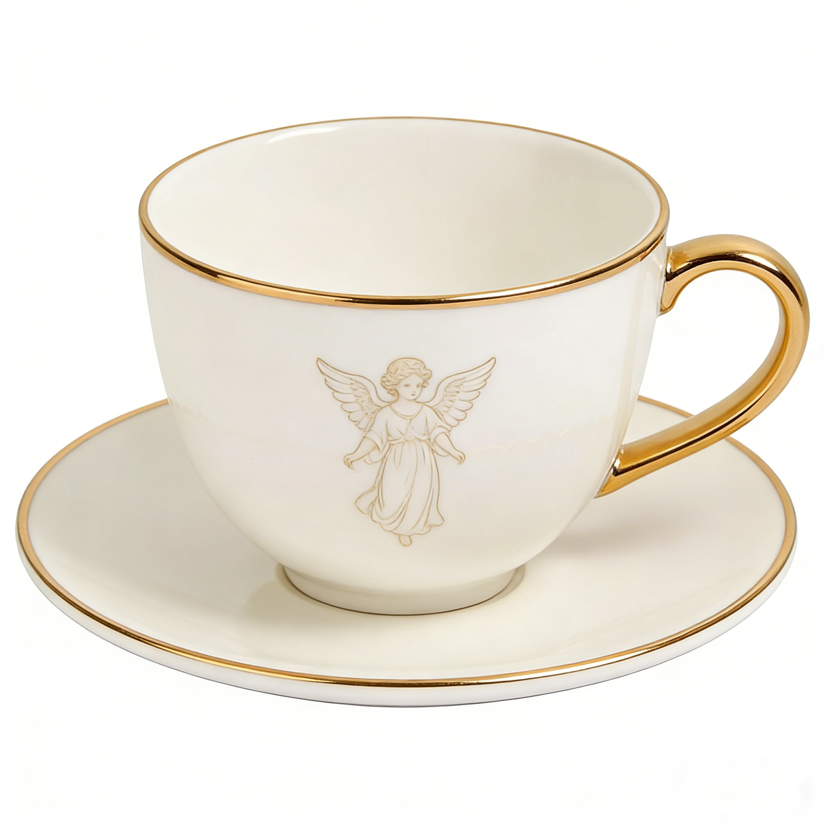 Golden Angel Ceramic Cup