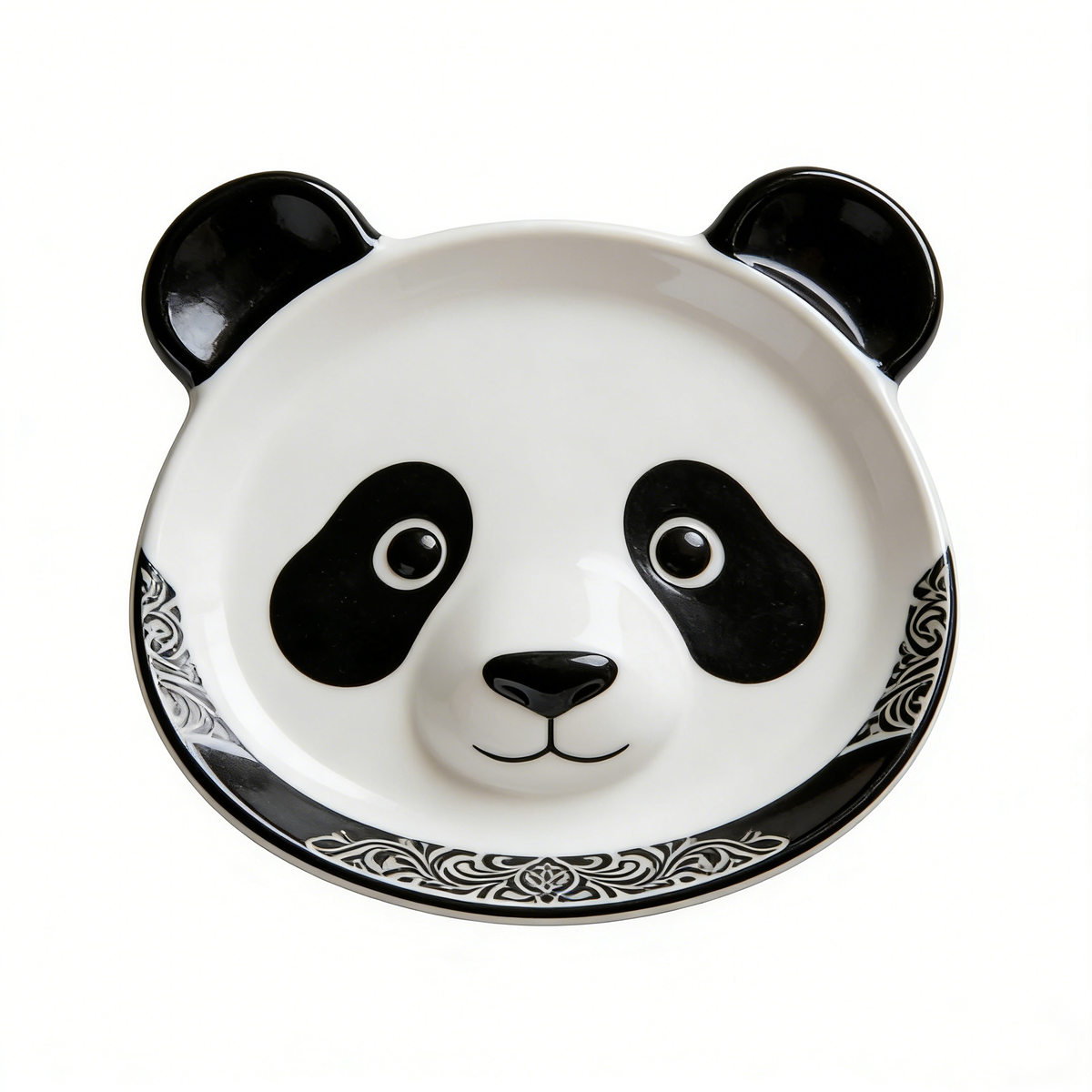 Cute Panda Face Shaped Ceramic Plate