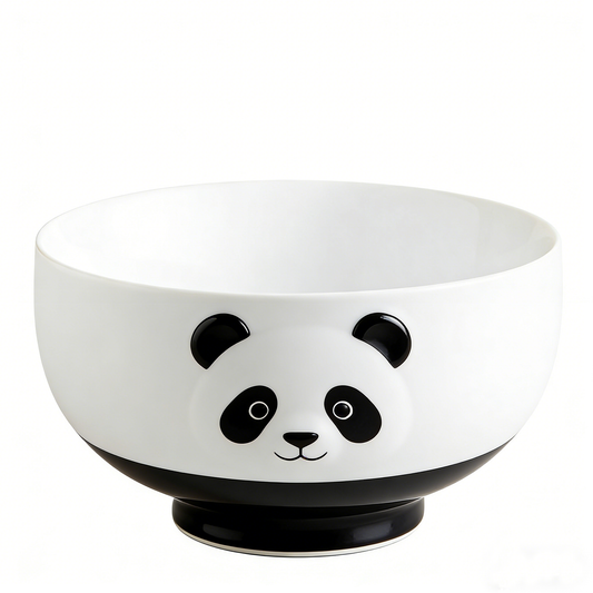 Cute 3D Panda Face Ceramic Bowl