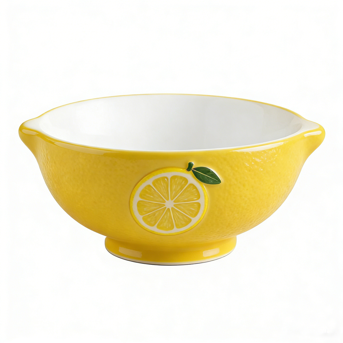 Yellow Lemon Shaped Ceramic Bowl