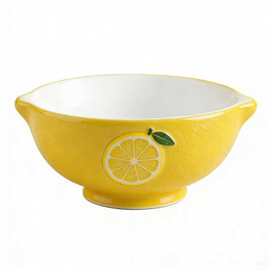 Yellow Lemon Shaped Ceramic Bowl